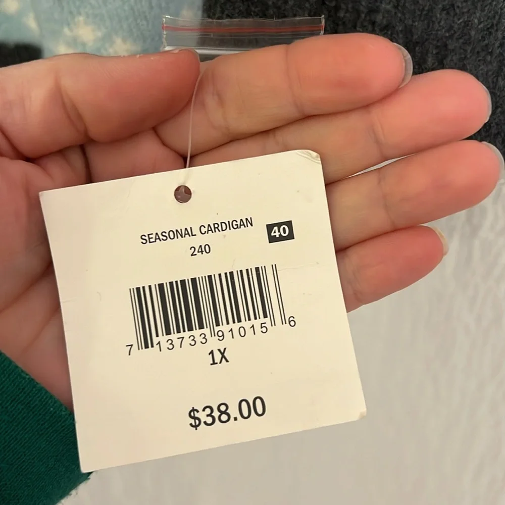 Women’s Holiday Cardigan. Size 1X. - Picture 6 of 6